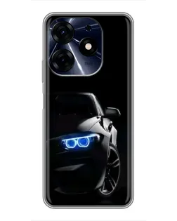 Чехол для TECNO Spark 10 Pro с картинкой «BMW — ночной взгляд»