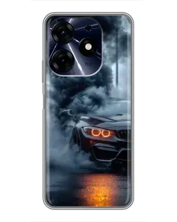 Чехол для TECNO Spark 10 Pro с картинкой «BMW M-Power — абстракция»