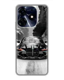 Чехол для TECNO Spark 10 Pro с картинкой «BMW — акварельный дрифт»