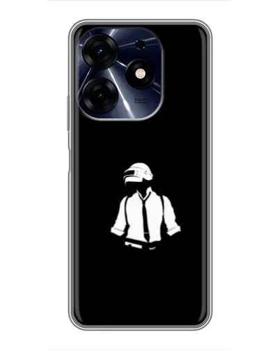 Чехол для TECNO Spark 10 Pro с картинкой «PUBG — белый шлем» Чехол для TECNO Spark 10 Pro с картинкой «PUBG — белый шлем»