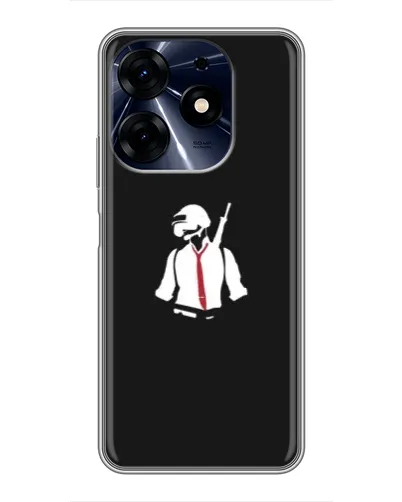 Чехол для TECNO Spark 10 Pro с картинкой «PUBG — силуэт воина» Чехол для TECNO Spark 10 Pro с картинкой «PUBG — силуэт воина»