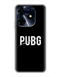 Чехол для TECNO Spark 10 Pro с картинкой «PUBG — белый логотип»