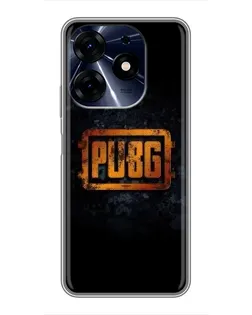 Чехол для TECNO Spark 10 Pro с картинкой «PUBG — золотой логотип»