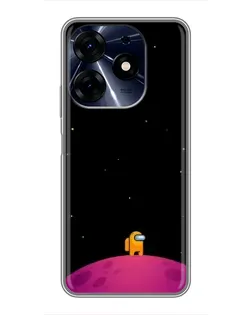 Чехол для TECNO Spark 10 Pro с картинкой «Одинокий герой на планете»