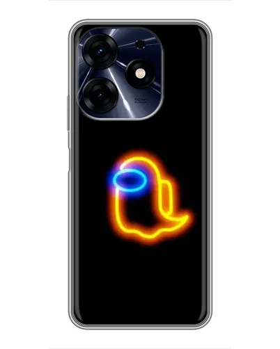 Чехол для TECNO Spark 10 Pro с картинкой «Among Us неоновое сияние»