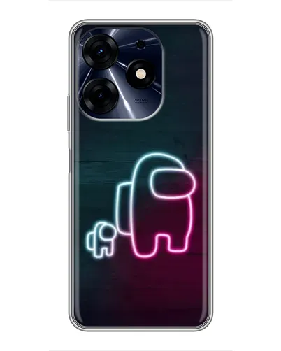 Чехол для TECNO Spark 10 Pro с картинкой «Among Us неон-арт»