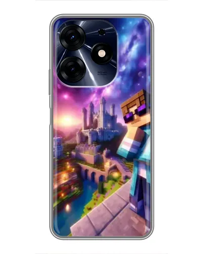Чехол для TECNO Spark 10 Pro с картинкой «Стив и космос»