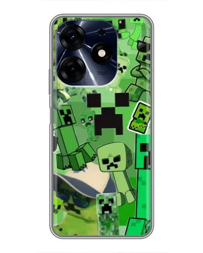 Чехол для TECNO Spark 10 Pro с картинкой «Криперы Minecraft»