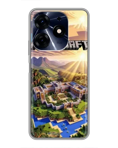 Чехол для TECNO Spark 10 Pro с картинкой «Minecraft панорама»