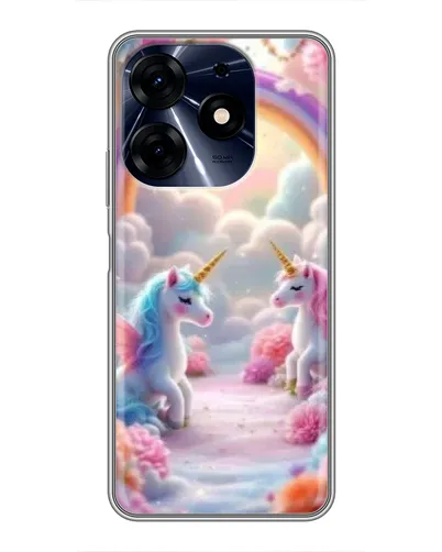 Чехол для TECNO Spark 10 Pro с картинкой «Радуга и единороги» Чехол для TECNO Spark 10 Pro с картинкой «Радуга и единороги»