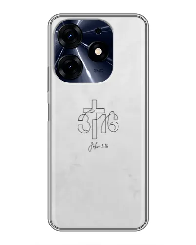 Чехол для TECNO Spark 10 Pro с картинкой «Иоанна 3:16 Крест»