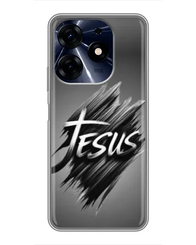 Чехол для TECNO Spark 10 Pro с картинкой «Надпись Jesus Graffiti»