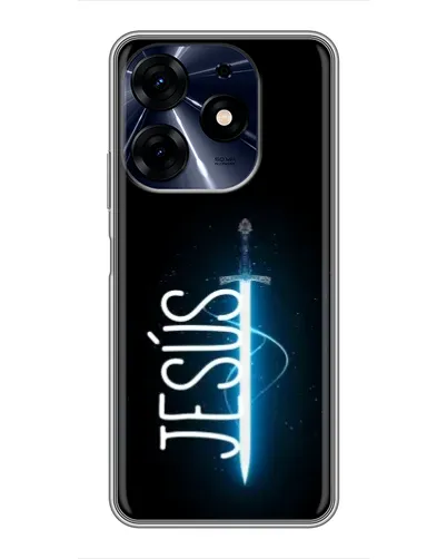 Чехол для TECNO Spark 10 Pro с картинкой «Меч Духа Jesus»