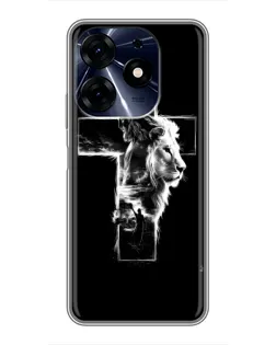 Чехол для TECNO Spark 10 Pro с картинкой «Сияющий крест Jesus»