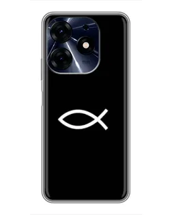 Чехол для TECNO Spark 10 Pro с картинкой «Символ рыбы Jesus»