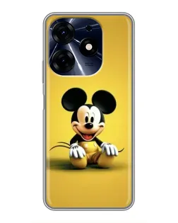 Чехол для TECNO Spark 10 Pro с картинкой «Микки на желтом»