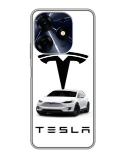Чехол для TECNO Spark 10 Pro с картинкой «Tesla White Style»