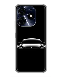 Чехол для TECNO Spark 10 Pro с картинкой «Фары Tesla Night»