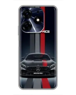 Чехол для TECNO Spark 10 Pro с картинкой «Mercedes — белый карбон» Чехол для TECNO Spark 10 Pro с картинкой «Mercedes — белый карбон»