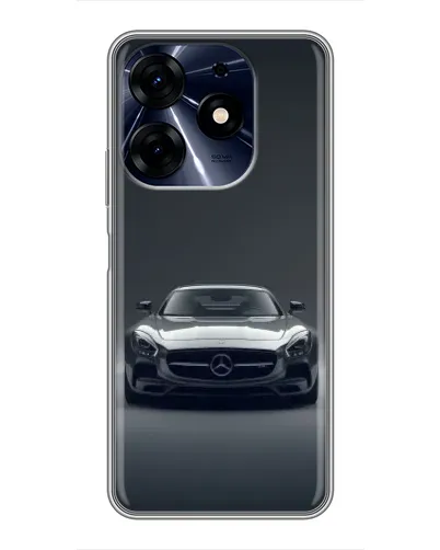 Чехол для TECNO Spark 10 Pro с картинкой «Mercedes на черном»