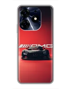 Чехол для TECNO Spark 10 Pro с картинкой «Mercedes AMG — красная линия»