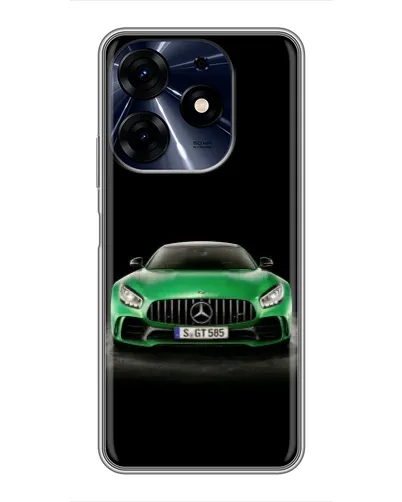 Чехол для TECNO Spark 10 Pro с картинкой «Mercedes — неоновый лого»