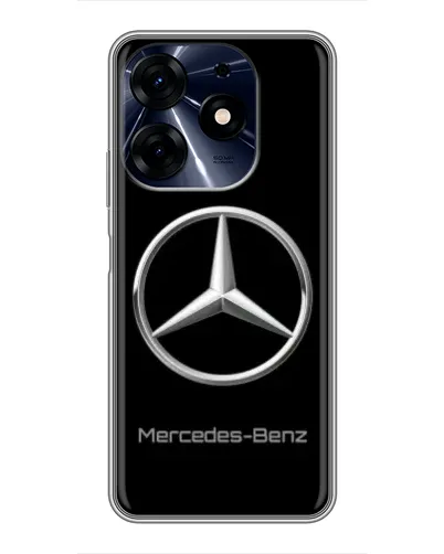 Чехол для TECNO Spark 10 Pro с картинкой «Mercedes Silver Logo»