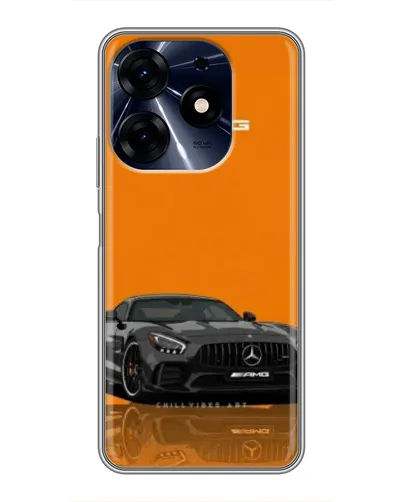 Чехол для TECNO Spark 10 Pro с картинкой «Оранжевый Mercedes AMG»