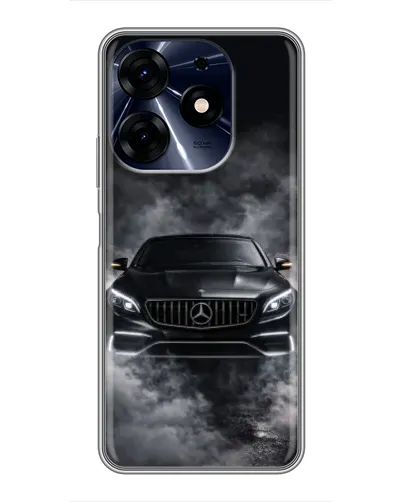 Чехол для TECNO Spark 10 Pro с картинкой «Mercedes в дыму»