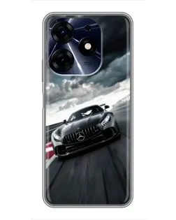 Чехол для TECNO Spark 10 Pro с картинкой «Гоночный Mercedes AMG»