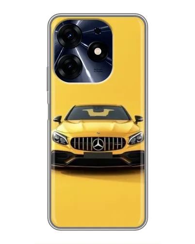 Чехол для TECNO Spark 10 Pro с картинкой «Желтый Mercedes GT»