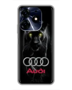 Чехол для TECNO Spark 10 Pro с картинкой «Пантера и Audi» Чехол для TECNO Spark 10 Pro с картинкой «Пантера и Audi»