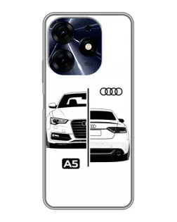 Чехол для TECNO Spark 10 Pro с картинкой «Audi — контрастный дизайн» Чехол для TECNO Spark 10 Pro с картинкой «Audi — контрастный дизайн»