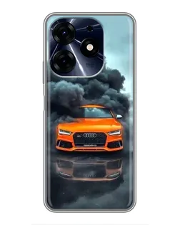 Чехол для TECNO Spark 10 Pro с картинкой «Audi в облаках дыма» Чехол для TECNO Spark 10 Pro с картинкой «Audi в облаках дыма»
