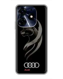 Чехол для TECNO Spark 10 Pro с картинкой «Графика — пантера и Audi» Чехол для TECNO Spark 10 Pro с картинкой «Графика — пантера и Audi»