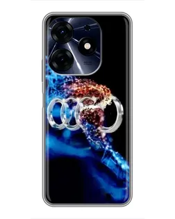 Чехол для TECNO Spark 10 Pro с картинкой «Энергия лого Audi» Чехол для TECNO Spark 10 Pro с картинкой «Энергия лого Audi»