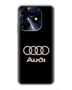 Чехол для TECNO Spark 10 Pro с картинкой «Audi — золотой логотип» Чехол для TECNO Spark 10 Pro с картинкой «Audi — золотой логотип»