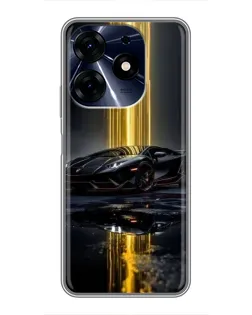 Чехол для TECNO Spark 10 Pro с картинкой «Ночной Lamborghini драйв»