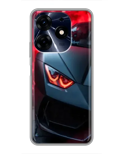 Чехол для TECNO Spark 10 Pro с картинкой «Lamborghini красное сияние»