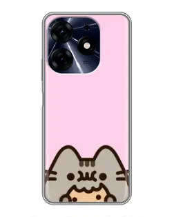 Чехол для TECNO Spark 10 Pro с картинкой «Pusheen и печенье» Чехол для TECNO Spark 10 Pro с картинкой «Pusheen и печенье»