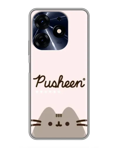 Чехол для TECNO Spark 10 Pro с картинкой «Pusheen логотип»