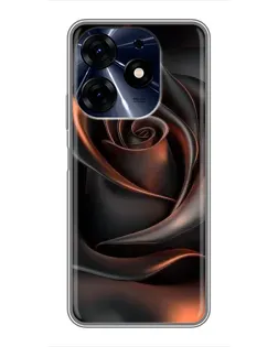 Чехол для TECNO Spark 10 Pro с картинкой «Шелковая черная роза» Чехол для TECNO Spark 10 Pro с картинкой «Шелковая черная роза»