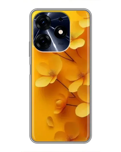 Чехол для TECNO Spark 10 Pro с картинкой «Золотые лепестки»