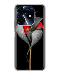 Чехол для TECNO Spark 10 Pro с картинкой «Серебряный фантазийный цветок» Чехол для TECNO Spark 10 Pro с картинкой «Серебряный фантазийный цветок»
