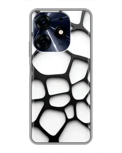 Чехол для TECNO Spark 10 Pro с картинкой «Белая объемная сетка» Чехол для TECNO Spark 10 Pro с картинкой «Белая объемная сетка»