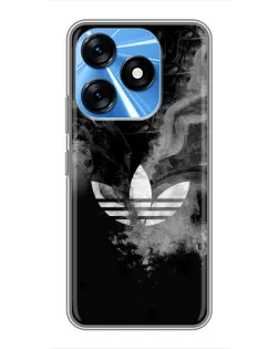 Чехол для TECNO Spark 10 с картинкой «Абстрактный дым Adidas»