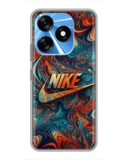 Чехол для TECNO Spark 10 с картинкой «Nike в абстракции»