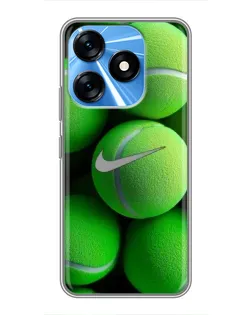 Чехол для TECNO Spark 10 с картинкой «Теннисные мячи Найк»