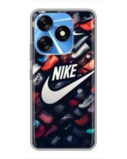 Чехол для TECNO Spark 10 с картинкой «Коллекция кроссовок Nike»