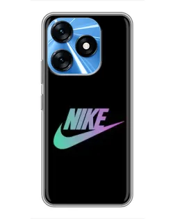 Чехол для TECNO Spark 10 с картинкой «Nike — городская ночь»